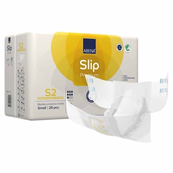 Abena Slip Premium S2 Incontinence Brief, Unisex, Adult, Small, Disposable, Heavy Absorbency, 28PK 1000021281 - main